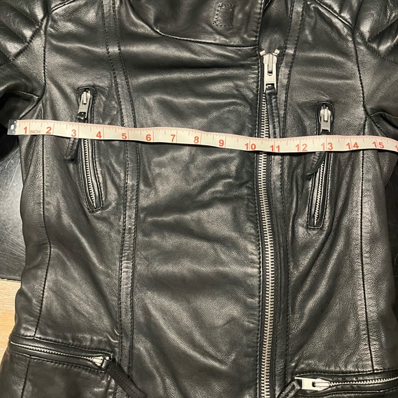 All saints Leather jacket xs/0 - Picture 8 of 10